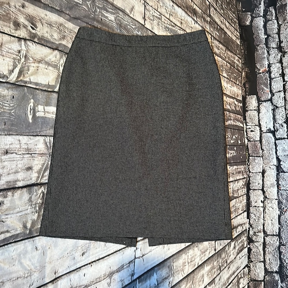 Ann Taylor Black Check Wardrobe Essential Skirt